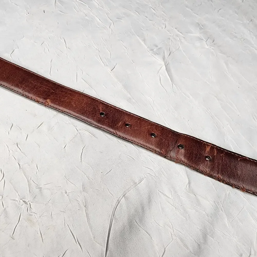 Brighton Womens Belt Size M Brown Leather Western Cowgirl Made In U.S.A 44909 - Picture 7 of 8